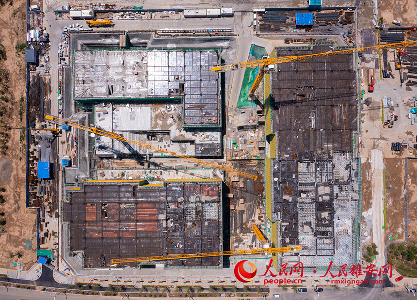 雄安新區科創綜合服務中心（一期）項目建設現場。人民網&nbsp;李兆民攝