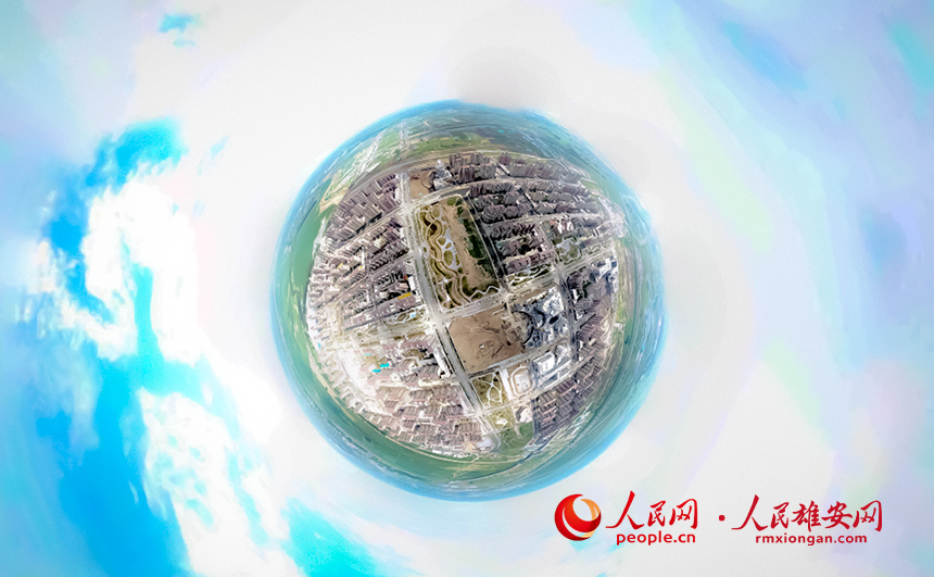 航拍雄東片區(qū)A單元安置房及配套設(shè)施項(xiàng)目全景。人民網(wǎng) 宋燁文攝