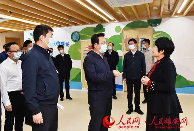 張國華調研容城縣、容西片區及千年秀林安全生產工作。劉向陽攝