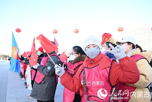 2022年呼和浩特市第七屆徒步迎新活動現場。人民網 劉藝琳攝