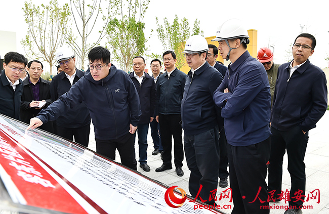 張國華調研容東片區重點項目建設情況。劉向陽攝