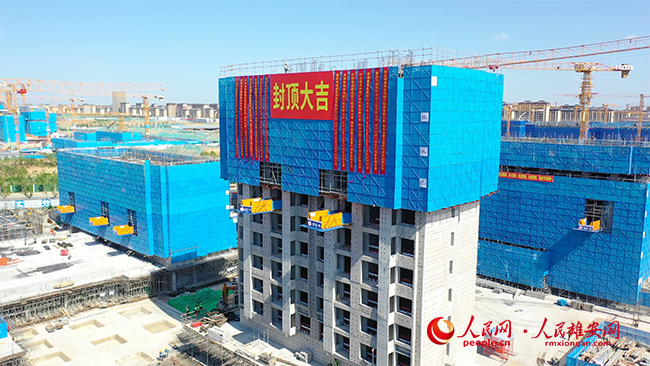 容西片區(qū)F單元安置房及配套設施項目F5標段建設現(xiàn)場。中冶建工供圖