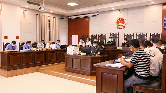 2022年9月8日，雄安中院環境資源審判庭成立后“第一案”庭審現場。雄安中院供圖