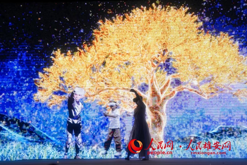 活動期間，舉行了AI展演。人民網記者 周博攝