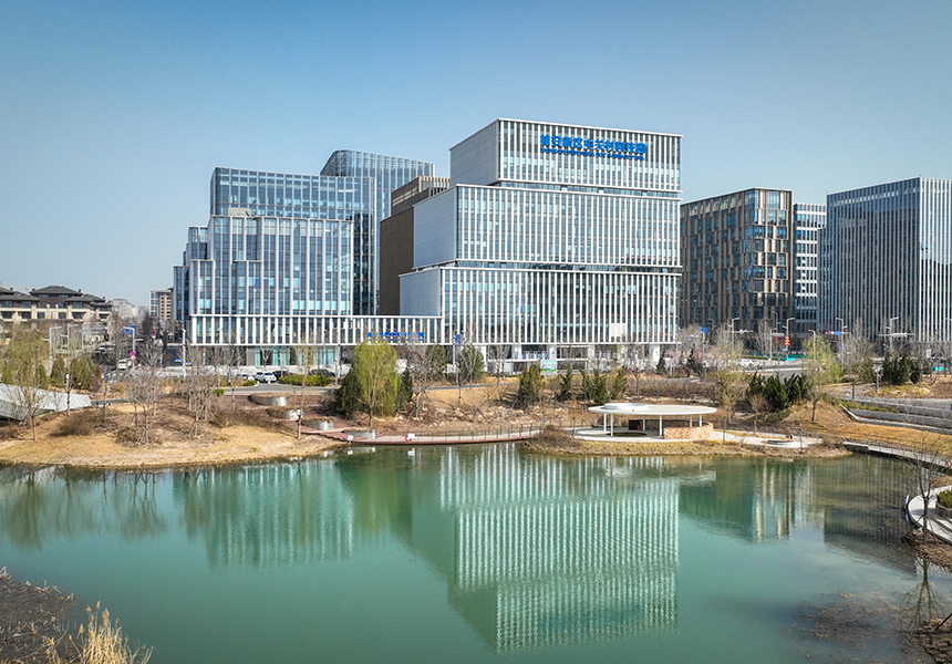 3月12日，雄安新區中關村科技園（無人機照片）。牟宇攝