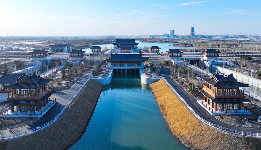 雄安新區南河樞紐工程。齊鑫攝