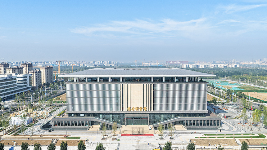 雄安圖書館航拍圖。胡忠攝